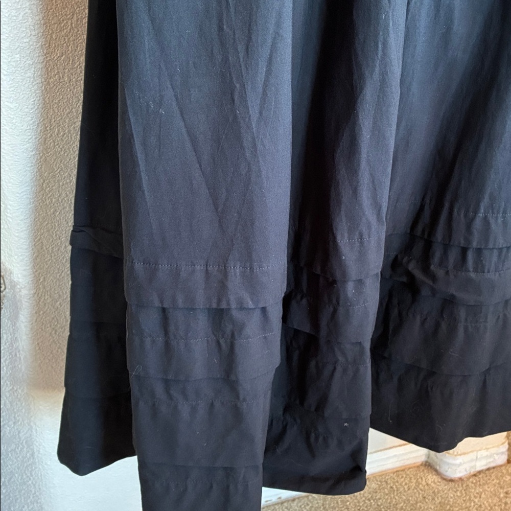 J. Crew Women's Elegant Black Tank dress with knit top and full tiered skirt. M - Picture 8 of 15